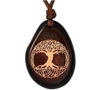 Amarumi Handcrafted Pendant from Tucan Nut - Symbol of Joy, Harmony & Connection with Nature | Indian Jewellery, Größenverstellbar, Wood, 0