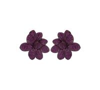 Amaryllis Flower Large Stud Earrings Rosegold Ruby Latelita Pink One Size