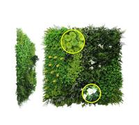 AMAS Beauty Artificial Flower Wall Panel - UV Protected Realistic Living Wall (100x100cm) | Eco-Friendly Faux Greenery for Indoor/Outdoor Privacy Screen | Wedding & Event Backdrop (15)