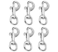 Amasawa 6 Pieces Leash Swivel Snap Hooks, Collar Swivel Snap Hooks, Swivel Joints Trigger Clips, Heavy Duty Trigger Clips, for Dog Leash Collar Webbing, Pet Keychain Outdoor Camping Picnic