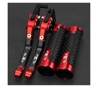 AMASONY Handlebar Adjustable Brake Clutch Levers Handlebar Handle Grips for H&ONDA CRF 1000 L CRF1000L Africa Twin(Red)