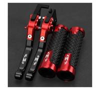 AMASONY Handlebar Adjustable Brake Clutch Levers Handlebar Handle Grips for H&ONDA CRF 1000 L CRF1000L Africa Twin(Red6)