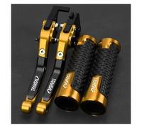 AMASONY Handlebar for H&ONDA TRANSALP650 TRANSALP 650 Xl700V XLV 700 Brake Clutch Levers Handlebar Handle Hand Grips(Gold)