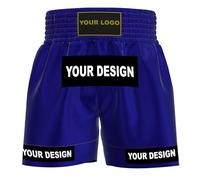 Amata Boxing Style 1 Customized Muay Thai Shorts Custom Fight Clothing MMA Gear Kick Outfit Men Women Kids Adult Boy Girl, Blue, 6X-Large
