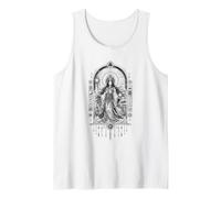 Amaterasu Sun Goddess Japanese Mythology Sacred Line Art Tank Top