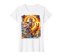 Amaterasu Sun Goddess Vintage Art Value Graphic T-Shirt, Women, White, XS
