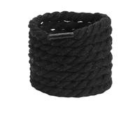 AMateschitz 2 Pairs Thick Shoelaces Diameter 7 mm Replacement Rope Laces Twisted Cotton Cord Shoe Laces Stylish Replacement Laces Tear-Resistant Round Shoelace for Running Shoes Sports Shoes, black
