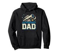 Amateur Astronomer Dad Who Stays Up Stargazing Telescope Pullover Hoodie