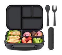 Amathley Lunch Box Kids,Bento Box Adult,Leakproof Lunch Containers for Adults/Kids/Toddler,1200ML-4 Compartments Bento Boxes with Utensil,Microwave & Dishwasher & Freezer Safe