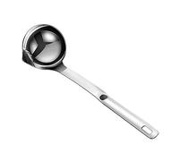 Amatt Stainless Steel Soup Ladle Oil Separator Gravy Food Fat Separator Skimmer Spoon Grease Strainer Separater Hot Pot Oil Filter Spoon for Home Kitchen and Cooking,Soup Colander 12 Inch