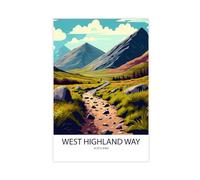AMATWI West Highland Way Scotland Travel Landscape Poster Canvas Poster Wall Art Decor Print Picture Paintings for Living Room Bedroom Decoration Unframe-style 12x18inch(30x45cm)