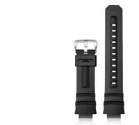 AMAUPCKCA 16mm Silicone Resin Watch Band For Casio G-shock Aw-591/590/5230/282b Awg-m100/101G-7700/7710 Hand Bracelet Strap(Black sk)