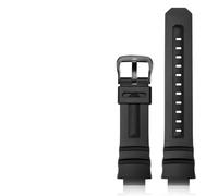 AMAUPCKCA 16mm Silicone Resin Watch Band For Casio G-shock Aw-591/590/5230/282b Awg-m100/101G-7700/7710 Hand Bracelet Strap(Black bk)