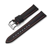 AMAUPCKCA 18-20-22mm Quality Waterproof PVC Leather Watch Strap Quick Release Fabric Sport Watchband Sailcloth Wristband For Divers Watch(BlackOrange-Buckle 1,18mm)
