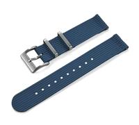 AMAUPCKCA 18/20/22mm Quick Release Single-layer Woven Nylon Watch Strap Two Piece Military Ballistic Fabric Replacement Premium Watchband(Deep Blue,18mm)