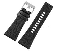 AMAUPCKCA 24mm 26mm 28mm 30mm 32mm Soft Cowhide Strapfor Diesel Watch Dz4323 Dz4318 Dz4329/ Friday Series Large Size Cowhide Strap(Litchi black sk,28mm)