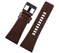 AMAUPCKCA 24mm 26mm 28mm 30mm 32mm Soft Cowhide Strapfor Diesel Watch Dz4323 Dz4318 Dz4329/ Friday Series Large Size Cowhide Strap(Litchi Brown bk,30mm)
