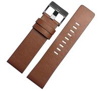 AMAUPCKCA 24mm 26mm 28mm 30mm 32mm Soft Cowhide Strapfor Diesel Watch Dz4323 Dz4318 Dz4329/ Friday Series Large Size Cowhide Strap(Light brown bk,30mm)