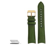 AMAUPCKCA Curved End Watchband For Omega Seamaster 300 Watchband Nylon Canvas Wrist Bracelet For Seiko For Water Ghost Straps 20mm 22mm(Green gold clasp,22mm)