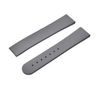 AMAUPCKCA FKM Rubber Black Blue Watch Strap 20mm 22mm Folding Pin Buckle Quick Release Watchband For Omega For Rolex For Moon For Swatch For Seiko(Grey,20MM_NO BUCKLE)