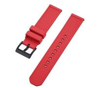 AMAUPCKCA FPM/FKM Watch Strap 18mm 20mm 22mm Fluoro Rubber Quick Release Watchbands For Each Brand Traditional Watch(Red Black,22mm)