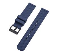 AMAUPCKCA FPM/FKM Watch Strap 18mm 20mm 22mm Fluoro Rubber Quick Release Watchbands For Each Brand Traditional Watch(Blue Black,20mm)