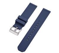 AMAUPCKCA FPM/FKM Watch Strap 18mm 20mm 22mm Fluoro Rubber Quick Release Watchbands For Each Brand Traditional Watch(Blue Silver,22mm)