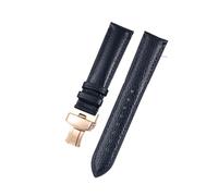 AMAUPCKCA Litchi Pattern Soft Leather Strap For C-artier Omega Casio Fossile orange green18 19 20mm 22mm Watchband Accessories Bracelet(Blue-rose,13mm)