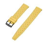 AMAUPCKCA Premium Grade Fluororubber Tropical Watch Strap 18mm 20mm 22mm 24mm For S-eiko SRP777J1 FKM Watch Bands For Men's Diving Watches(Yellow Black,18mm)