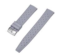 AMAUPCKCA Premium Grade Fluororubber Tropical Watch Strap 18mm 20mm 22mm 24mm For S-eiko SRP777J1 FKM Watch Bands For Men's Diving Watches(Gray Silver,22mm)