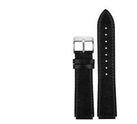 AMAUPCKCA Retro Genuine Leather Watchband For Casio A158W A168 / F91w / AE-1200WHD/A158/A159/A169/AE1200 Vintage Watch Bracelet Strap(Black sk)