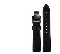 AMAUPCKCA Retro Genuine Leather Watchband For Casio A158W A168 / F91w / AE-1200WHD/A158/A159/A169/AE1200 Vintage Watch Bracelet Strap(Black black)
