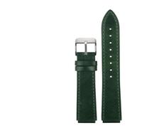 AMAUPCKCA Retro Genuine Leather Watchband For Casio A158W A168 / F91w / AE-1200WHD/A158/A159/A169/AE1200 Vintage Watch Bracelet Strap(Green sk)