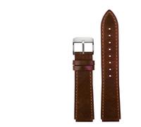 AMAUPCKCA Retro Genuine Leather Watchband For Casio A158W A168 / F91w / AE-1200WHD/A158/A159/A169/AE1200 Vintage Watch Bracelet Strap(Brown sk)