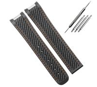 AMAUPCKCA Rubber Watchband For Omega AT150 Seamaster 300 AQUA TERRA Diving Watches Straps Black Blue Silicone Watch Strap 20mm Bracelet(Black orange no CL)