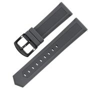 AMAUPCKCA Rubber Watchband For Tag Heuer For Seiko Watch Straps 18mm 20mm 22mm 24mm Black Blue Oranger For Any Brand(Gray black clasp,20mm)