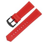 AMAUPCKCA Rubber Watchband For Tag Heuer For Seiko Watch Straps 18mm 20mm 22mm 24mm Black Blue Oranger For Any Brand(Red black clasp,22mm)
