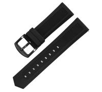 AMAUPCKCA Rubber Watchband For Tag Heuer For Seiko Watch Straps 18mm 20mm 22mm 24mm Black Blue Oranger For Any Brand(Black black clasp,22mm)