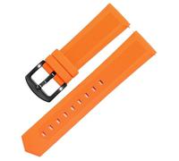 AMAUPCKCA Rubber Watchband For Tag Heuer For Seiko Watch Straps 18mm 20mm 22mm 24mm Black Blue Oranger For Any Brand(Orange black clasp,20mm)