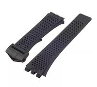 AMAUPCKCA Silicone Watch Band For TAG HEUER Carrera Series Watch Strap For Men's Concave Convex Interface Watchband Black Bracelet 22MM(Black-black)