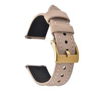 AMAUPCKCA Unisex Waterproof PVC Fabric Leather Watch Strap Quick Release 18mm20mm 22mm Band Sailcloth Watchband Wristband Belt Accessories(Beige-Gold Buckle,18mm)
