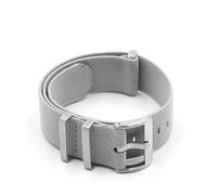 AMAUPCKCA Watch Strap 18mm 20mm 22mm Nylon Watch Strap Elastic Belt Watchband Replacement Bracelet(Gray,20mm Silver Buckle)