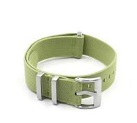 AMAUPCKCA Watch Strap 18mm 20mm 22mm Nylon Watch Strap Elastic Belt Watchband Replacement Bracelet(Light Green,18mm Silver Buckle)