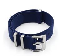 AMAUPCKCA Watch Strap 18mm 20mm 22mm Nylon Watch Strap Elastic Belt Watchband Replacement Bracelet(Navy,20mm Silver Buckle)