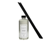 Amaura London Eco Luxury Reed Diffuser Refill for Home - Home Fragrance Refills Infused With Essential Oil Blends & 5 Thick Cotton Fibre Reeds - 200ml (Tranquillity | Frankincense, Patchouli & Amber)