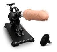 Amausen Sex Machine with Warming Vibrating Dildos and Suction Cup,3XLR Connector Fucking Machine,Automatic Thrusting Love Machine Device with Anal Sex Toys