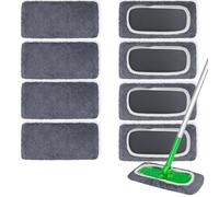 AmaVins 8 Pack Reusable Microfiber Mop Pads Compatible with Swiffer Sweeper Mop, Dry Sweeping Cloths & Wet Mopping Cloths, Washable Mop Pads for Surface/Hardwood Floor Cleaning (Mop is Not Included)