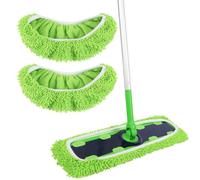 AmaVins X-Large Reusable 100% Coral Fleece Mop Pads, 2 Pack, Compatible with Swiffer XL Mop, Washable, For Wet & Dry Use, Fits All Types of Floors