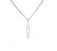 Amaxer 4 Alchemical Symbols Earrings Element Symbols Necklace Stainless Steel Air Water Earth Fire Elements Collection Gift for Women, Stainless Steel, No Gemstone
