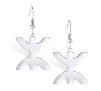 Amaxer Africa Berbers Symbol Dangle Earrings for Women Stainless Steel African Kabyle Style Ethnic Berber Jewelry, M, Stainless Steel, No Gemstone